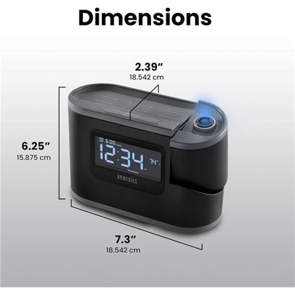 SoundSleep Recharged Alarm Clock & White Noise Sound Machine, 6-in-1 Projection - Picture 4 of 7
